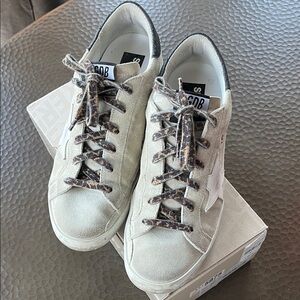 Golden Goose White and Black Women's Sneakers